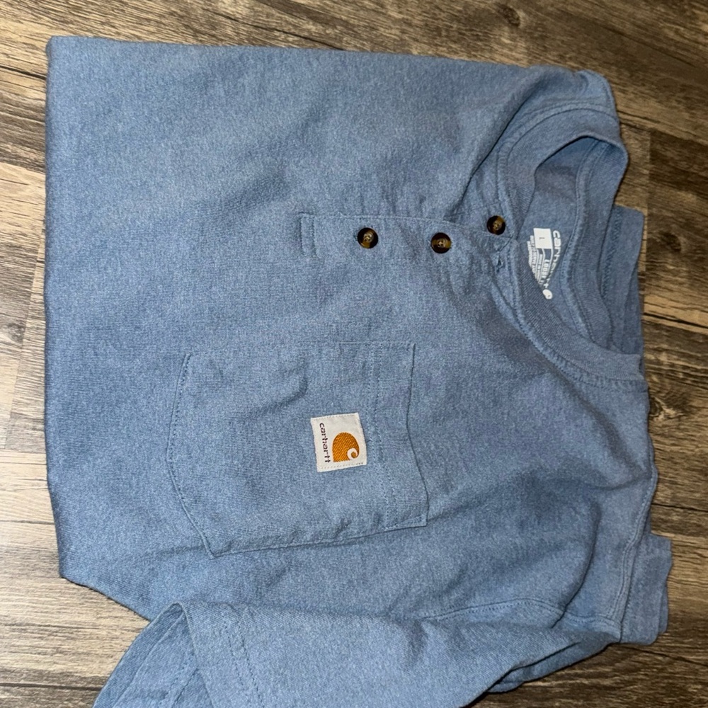 Carhartt Blue Henley Shirt